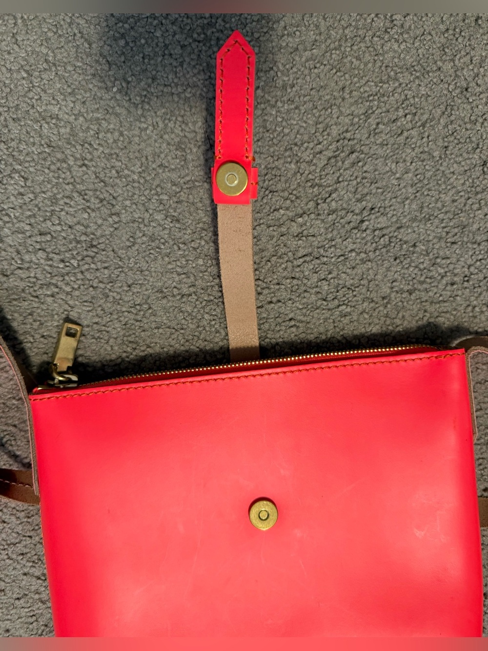 J.Crew Parker Pink Leather Crossbody Bag - Picture 5 of 9